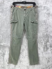 Da-Nang Womens Cargo Pants Size S Olive Green Y2K Vintage Adjustable Low Rise