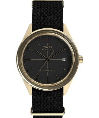 New Timex Marlin Jet Gold Tone Fabric Strap Automatic Men's Watch TW2Y24300