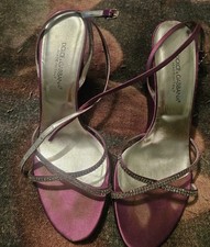 Dolce & Gabbana Satin Platform Sandals  sz 38.5
