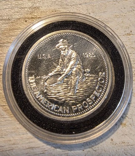 1985 Engelhard 1/4oz American Prospector .999 Fine Silver Round. Rare!