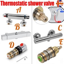 Exposed Thermostatic Shower Mixer Valve Tap Bar Exposed Bar Chrome 1/2" Outlet