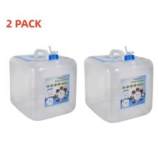 2 Pack Collapsible Water Container with Spigot 10.6Gal Camping Water Storage Jug