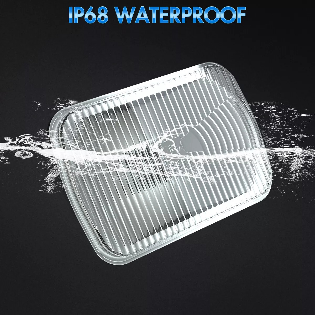 2pcs 5x7 7x6 Inch LED Headlights Hi-Lo Beam DRL For Jeep Wrangler YJ Cherokee XJ thumbnail 6