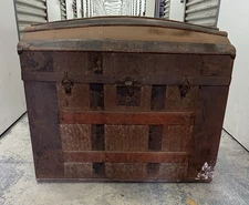 Antique Dome Camel back Trunk