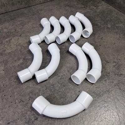 10 x Rohrbogen Bogen Montagerohr EN/M20 PVC Rohr Kunststoffrohr Stangenrohr HUP 