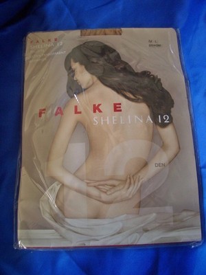 FALKE SHELINA 12 den ultra transparent Nylons Feinstrumpfhose Gr. L 44-46 POWDER