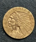 RARE 1910-S GOLD $5 INDIAN HEAD HALF EAGLE Coin LUSTROUS San Francisco Mint look