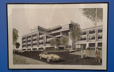 1970 s Architectural Draftsman Pen/Pencil Rendering Drawing Signed Mark White