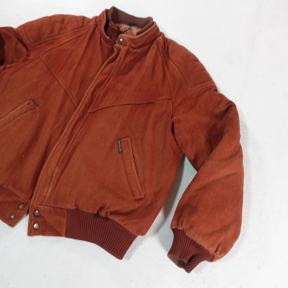 Vintage Members Only Jacket Mens 42 Brown Wool Bomber Full Zip Europe Craft 80s - Image 2 of 4