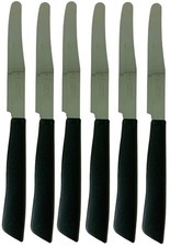 Bonomi tavola, set 6 coltelli nero lama liscia