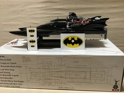 BAT BOAT BATMAN BAD ASS BLOWN V-8 DIECAST BOAT 1/18 #TFHBLACK NICE custom made
