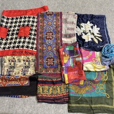 Scarf of 11 Vintage to Modern Baroque Equestrian Geometric Floral Statement