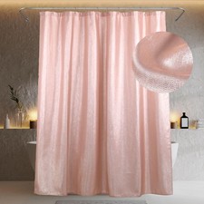 Blush Pink Glitter Shower Curtain: Luxury Elegant Pretty Metallic Shimmery Fa...