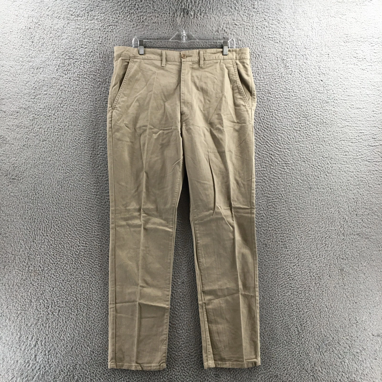 Levi Strauss Chino Pants Mens (Actual 37X30) Beige Mid Rise Khaki Tapered Cut