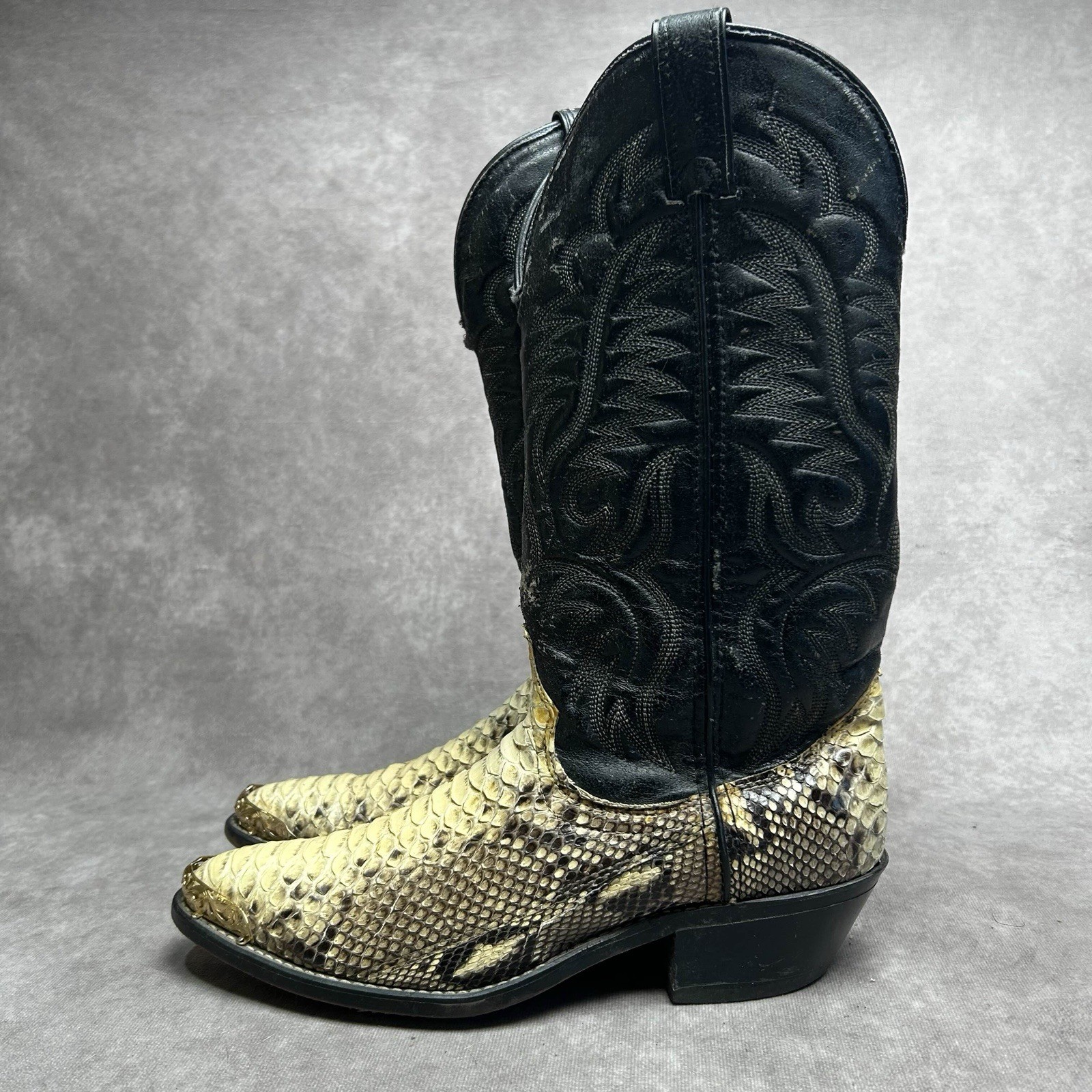 Vintage Laredo Python Snakeskin Western Cowboy Bo… - image 3