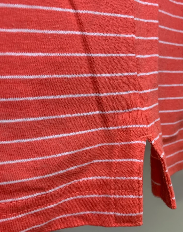 LACOSTE Men's Short Sleeve Henley Linen Blend Striped Shirt Size XL (EUR 7) - Image 4 of 4