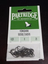 Partridge of Redditch K2B Yorkshire Sedge/Caddis Hooks Size 8