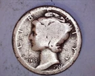 1916-S  Mercury Head Silver Dime ~ **223-6