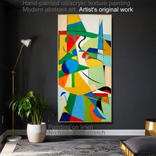Hand-painted acrylic/oil paintings original works by artist, modern abstract art