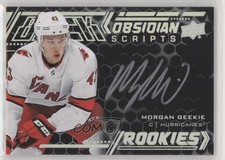 2020-21 SPx UD Black Obsidian Rookie Scripts Morgan Geekie #ORS-MG Auto 0xx1