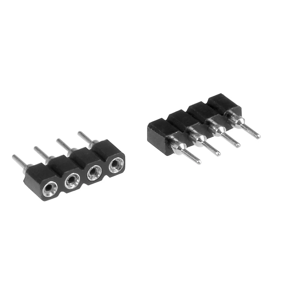 Adaptador de cabezal de enchufe de 4 pines macho a hembra 25 piezas apto para tira de chip LED RGB/3528/5050 Foto 4 de 4