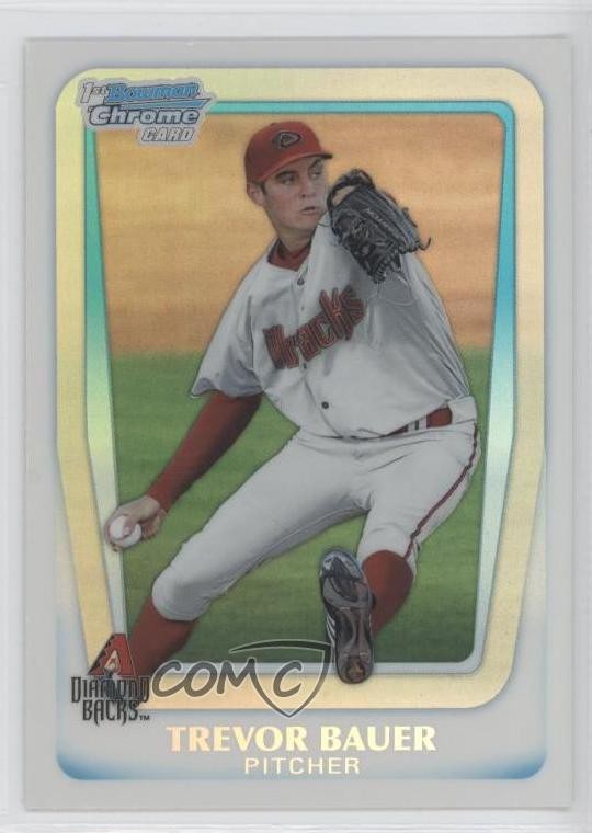 2011 Bowman Draft Chrome Prospects Refractor Trevor Bauer #BDPP9 1y8