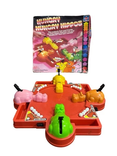 Vintage 1978 Hasbro Hungry Hungry Hippos Board Game - Missing Instructions