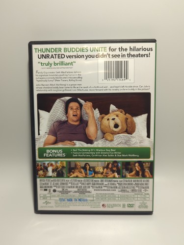 Ted - DVD Unrated Mark Wahlberg Seth McFarlane Universal 2012 Light Scratches - 第 2/3 張圖片