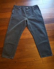 USA Made Wrangler Faded Black Denim Jeans Tag 44 x 32 (40 x 29) Cowboy