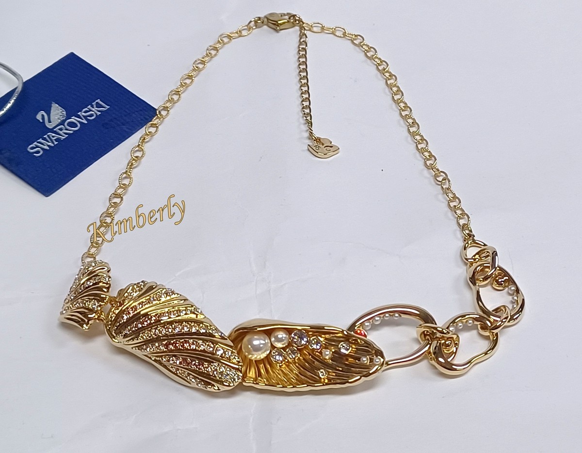 スワロフスキー Swarovski Shell ネックレス 5520667 Swarovski Shell Necklace, Multi Light Color Crystal Pearls