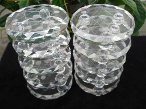 10pcs 80mm 7* transparent crystal base stand ball/· - Picture 1 of 6