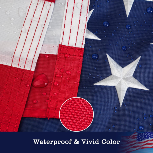 Amerikanische Flaggen für außen 3X5, 100% in USA Anti-Tear für außen lebendige Farben - Bild 5 von 12