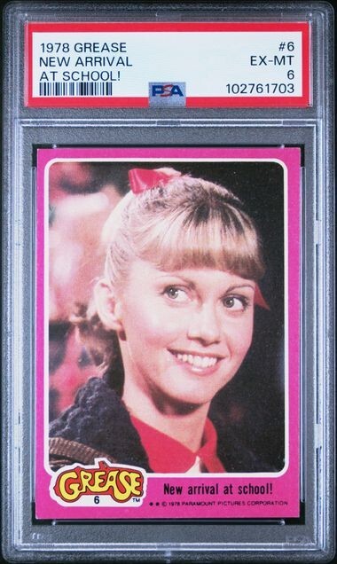 1978 TOPPS GREASE NEW ARRIVAL AT SCHOOL #6 PSA 6, POP 3, 6 HIGHER