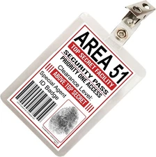 Area 51 Secret Agent Government ID Badge FBI CIA Cosplay Costume Prop A51-2