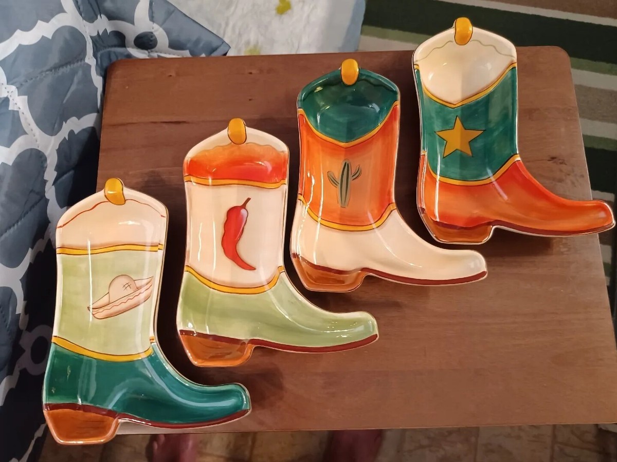 determined ウッドストック カウボーイ ブーツ 陶器 オーナメント