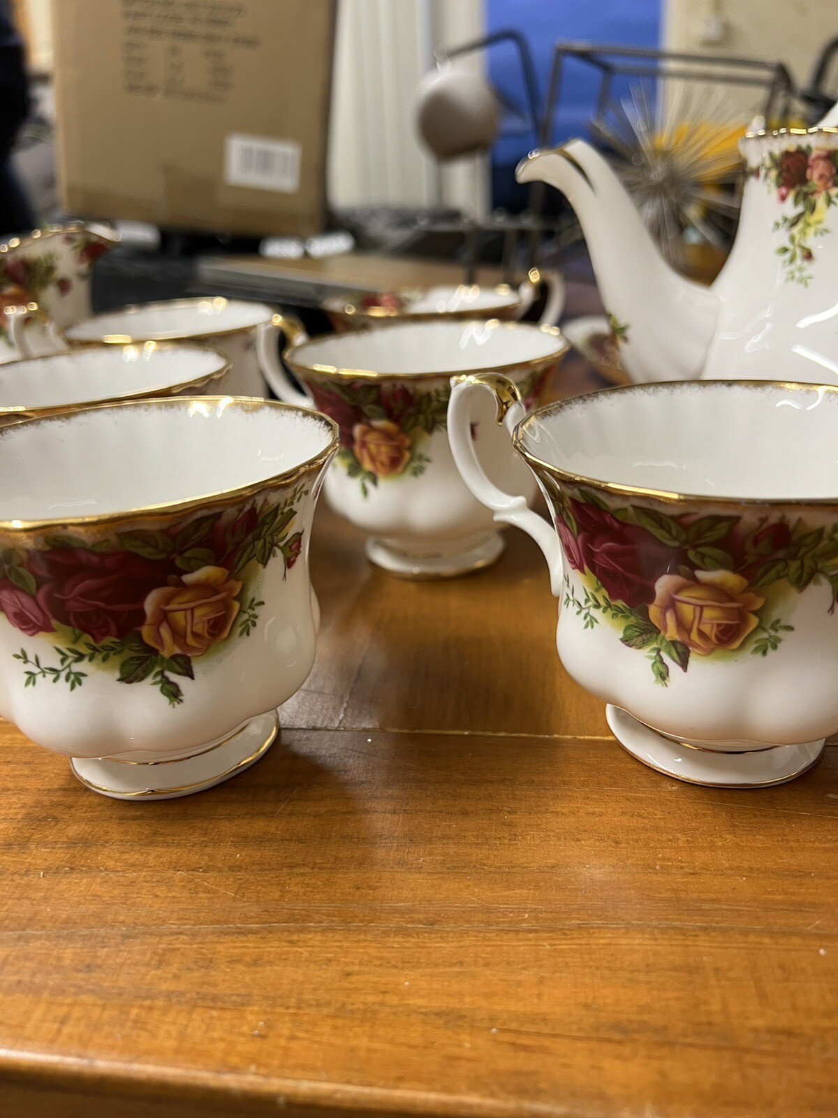 ROYAL ALBERT OLD COUNTRY ROSES TEA SET FOR SEVEN eBay