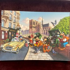 Disney Mickey Mouse and Friends "Visiting Paris" Canvas Limited Edition 70x50cm