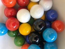 10 x 25mm X Opal Glass Shooter Marbles Traditional Children's game