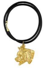 American Staffordshire Terrier, Amstaff I - Dog necklace, gold-plated pendant fo
