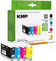 Kmp Multipack B75V Schwarz, Cyan, Magenta, Gelb Tintenpatrone Ersetzt Brother Lc
