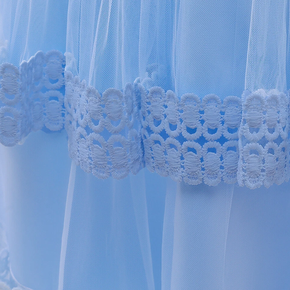 Vestido Floral Niñas Boda Princesa Dama de honor Concurso Formal Satén Vestido Foto 3 de 4