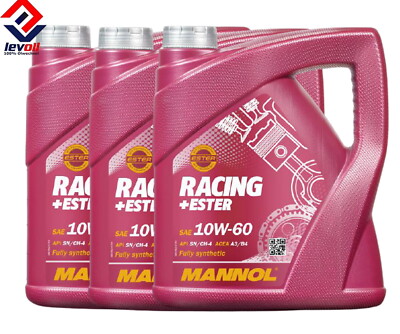 3x4 Liter Mannol Racing + Ester 10W-60 Motoröl VW AUDI BMW Alfa Lancia 10W60 Öl