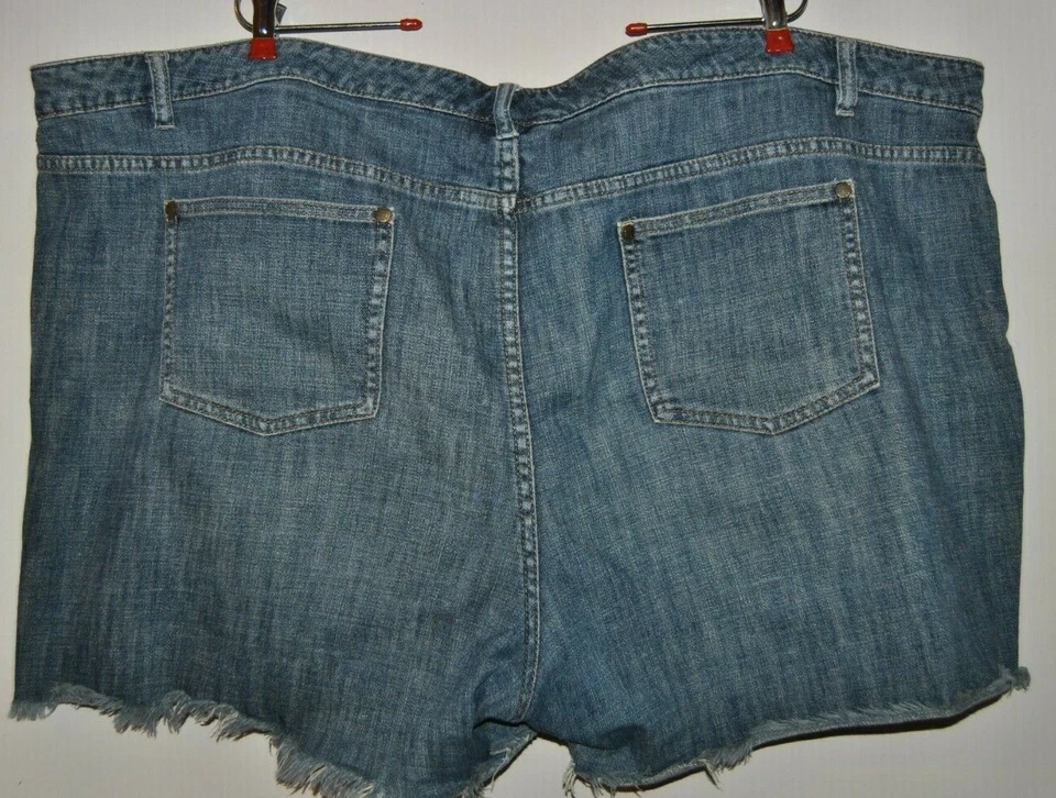 Women's AVENUE Denim Blue Jean Shorts Size 26 Embellished - Image 4 of 4