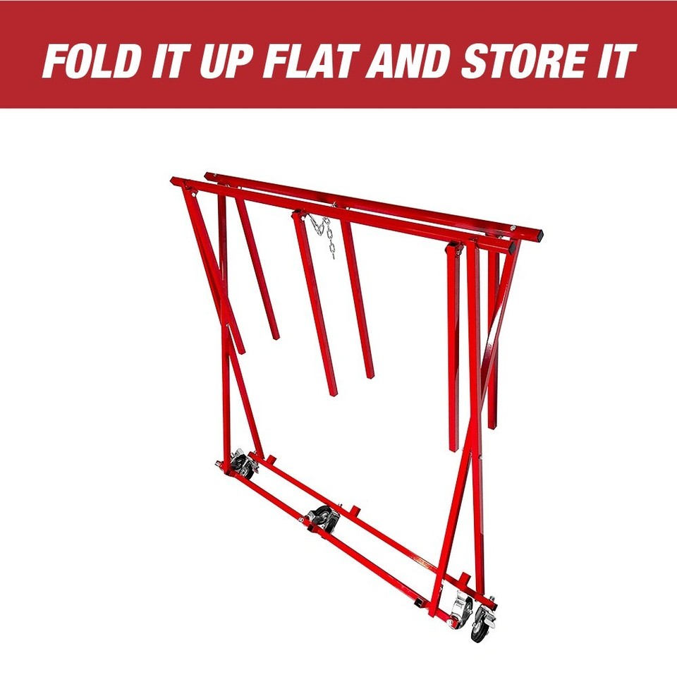 Pickup Bed Dolly - Easy Fold Large Auto Body Truck Bed Cart Holds 800lb ...