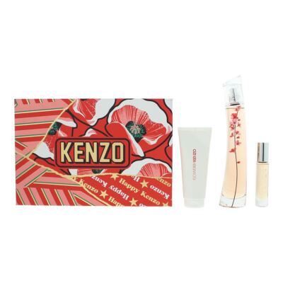 Kenzo Flower Ikebana Sakura Eau de Parfum 3-teiliges Geschenkset für Damen