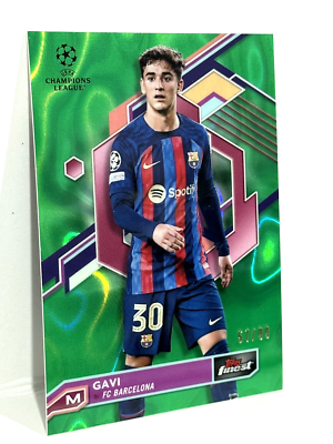 2022-23 Topps Finest UEFA Champion League FC Barcelona Gavi Green
