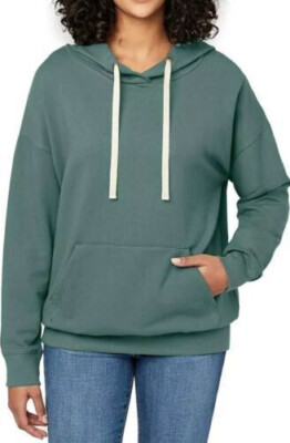 Buffalo Womens Soft Pullover Hoodie David Bitton Green XXL NWT