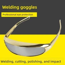 Protective One-Piece Mirror Welding Goggles - Welder Glasses Safety Weldin D0P1