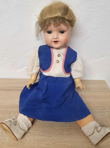 Sonneberg Puppe Schlafaugen Stimme Doll 54 cm Sammler RAR Selten  - Afbeelding 1 van 17