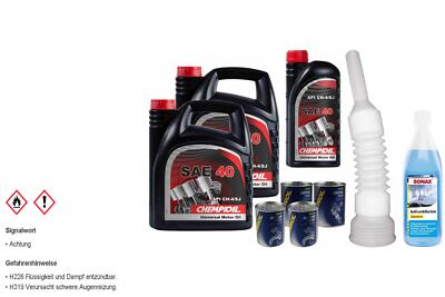 9L CHEMPIOIL Motoröl CH SAE 40 SAE 40 API CH-4/SJ  inkl. Additiv Auslaufschlauch